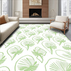 Light Green Mushroom Garden Repeat Rug