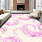 Pink Swirl Tentacle Abstract Art Rug