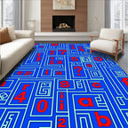 Alphabet Maze Blue Red Rug