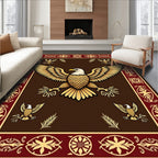 Majestic Gold Eagle Brown Border Rug
