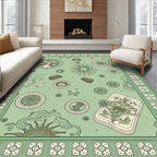 Light Green Mythic Sun Celestial Medallion Rug