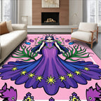 Royal Purple Queen with Starry Skirt Rug