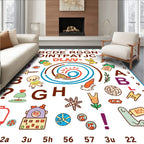 Playful Alphabet Animals and Objects Rug