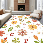 Autumnal Alphabet Floral Meadow Rug