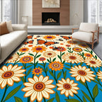 Whimsical Butterflies and Bees Garden Rug