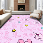 Cute Pink Kawaii Creatures Star Cloud Rug