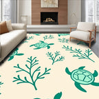 Sea Turtle Coral Reef Aquatic Rug