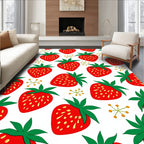 Sweet Red Strawberry Berry Patch Rug