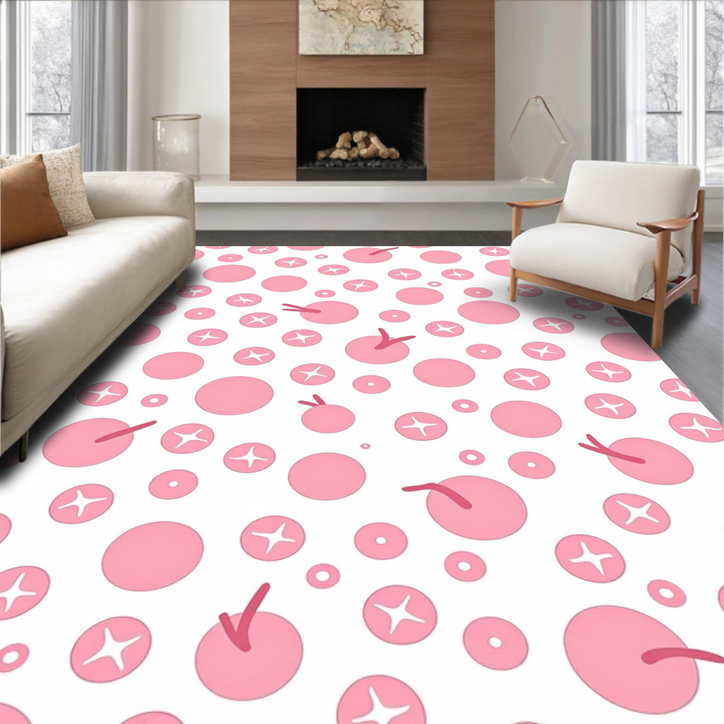 Pink Frosted Bubble Sparkle Scatter Rug