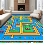Cartoon City Road Map Rug