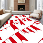 Crimson Bunting Flags Party Repeating Rug