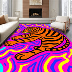 Psychedelic Tiger Swirls Rug