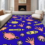 Whimsical Coral Submarine Abstract Rug