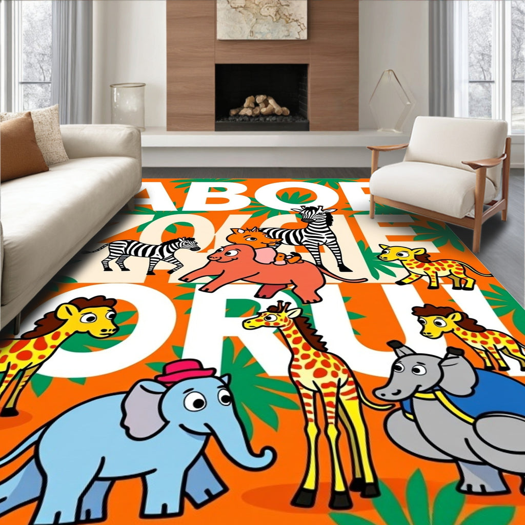 Jungle ABC Safari Animals Fun Rug