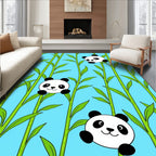 Cute Panda Bamboo Forest Rug