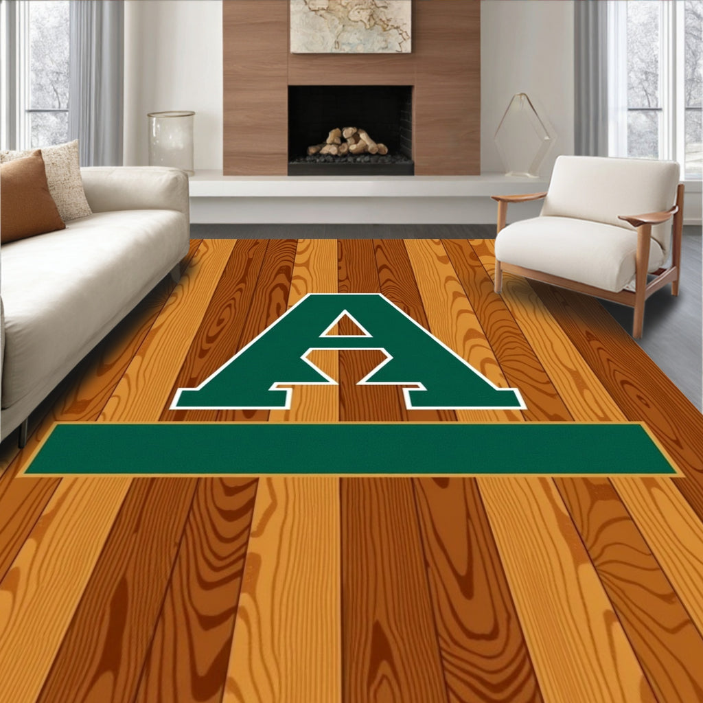 Wood Grain Letter A Rug