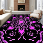 Vibrant Pink Mandala Bloom Rug