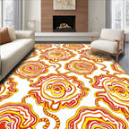 Radiant Sun Burst Floral Swirl Rug