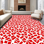 Crimson Fragmented Mosaic Rug