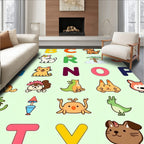 Whimsical Alphabet Animals And Letters Rug