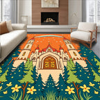 Fairytale Castle Rainbow Forest Stars Rug