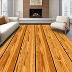 Rich Warm Wood Grain Planks Rug