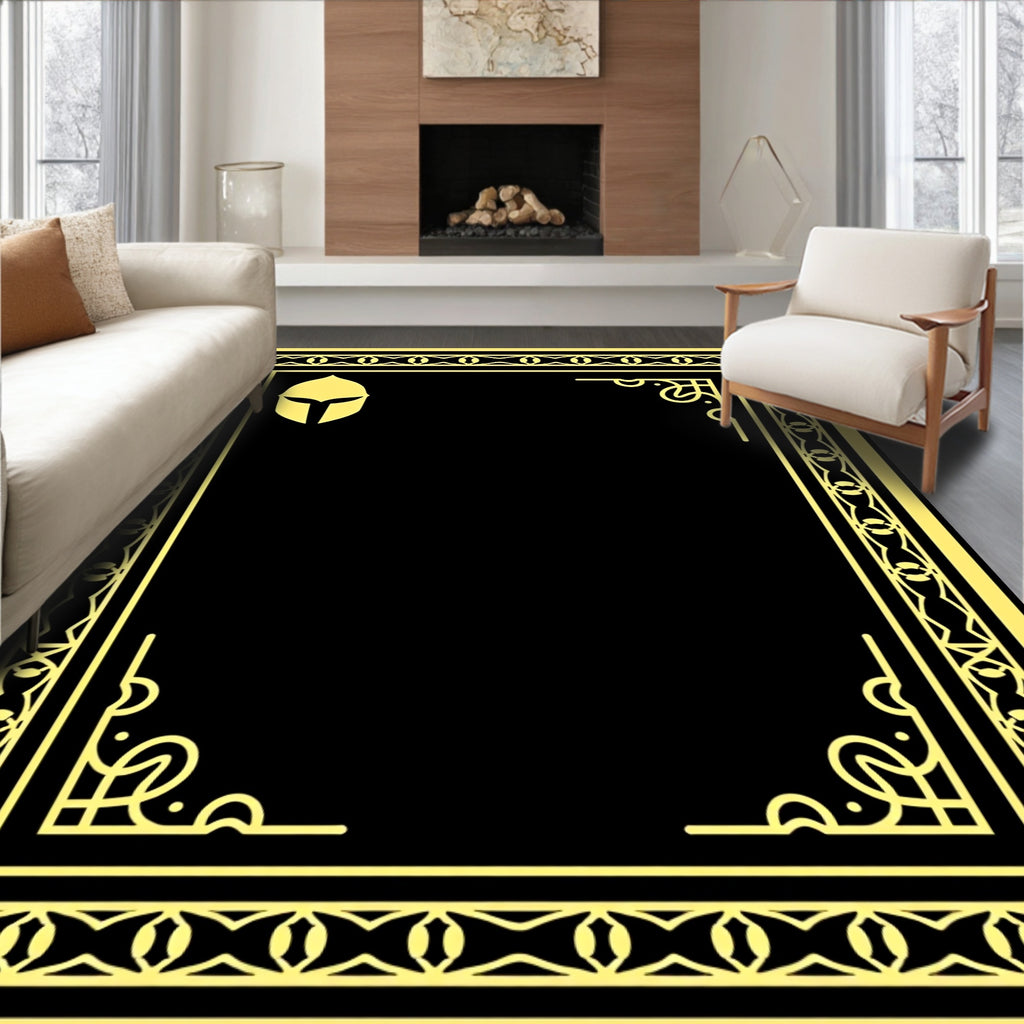 Grecian Gold Helmet Border Rug