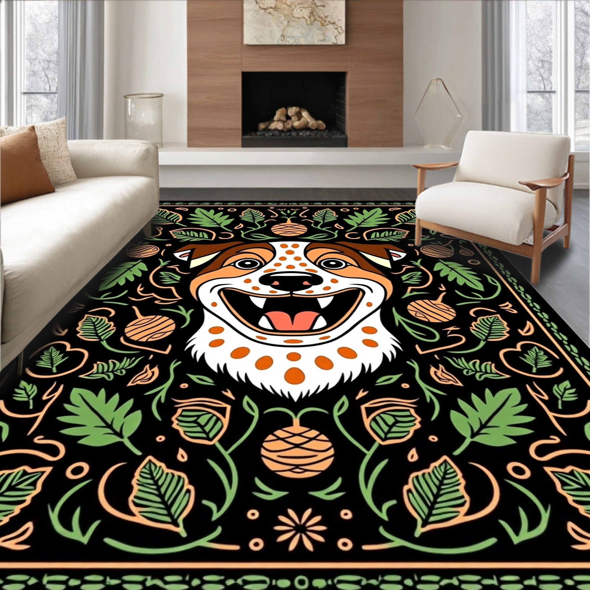 Joyful Dog Botanical Garden Rug