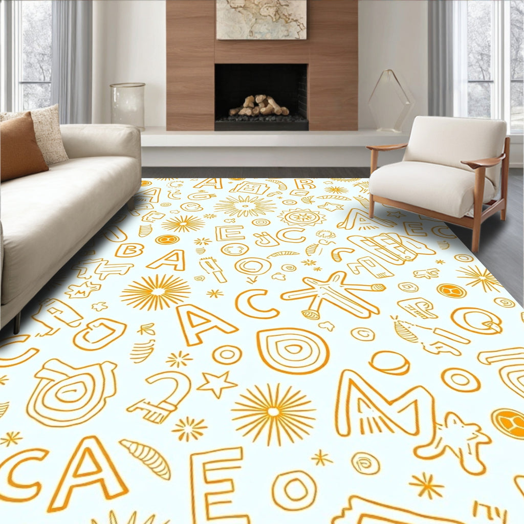 Whimsical Alphabet Scatter Rug