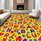 Alphabet Star Burst Composition Rug