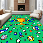 Golden Trophy Starburst Celebration Rug