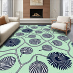 Mint Leaf Vine Floral Rug