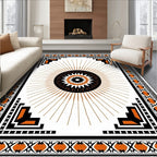 Geometric Radial Burst Sunburst Rug