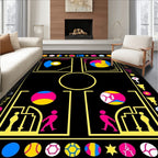 Bold Geometric Circles Figures Abstract Rug