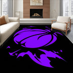 Electric Purple Burst Basketball Rug