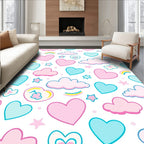 Sweet Sky Hearts and Clouds Rug