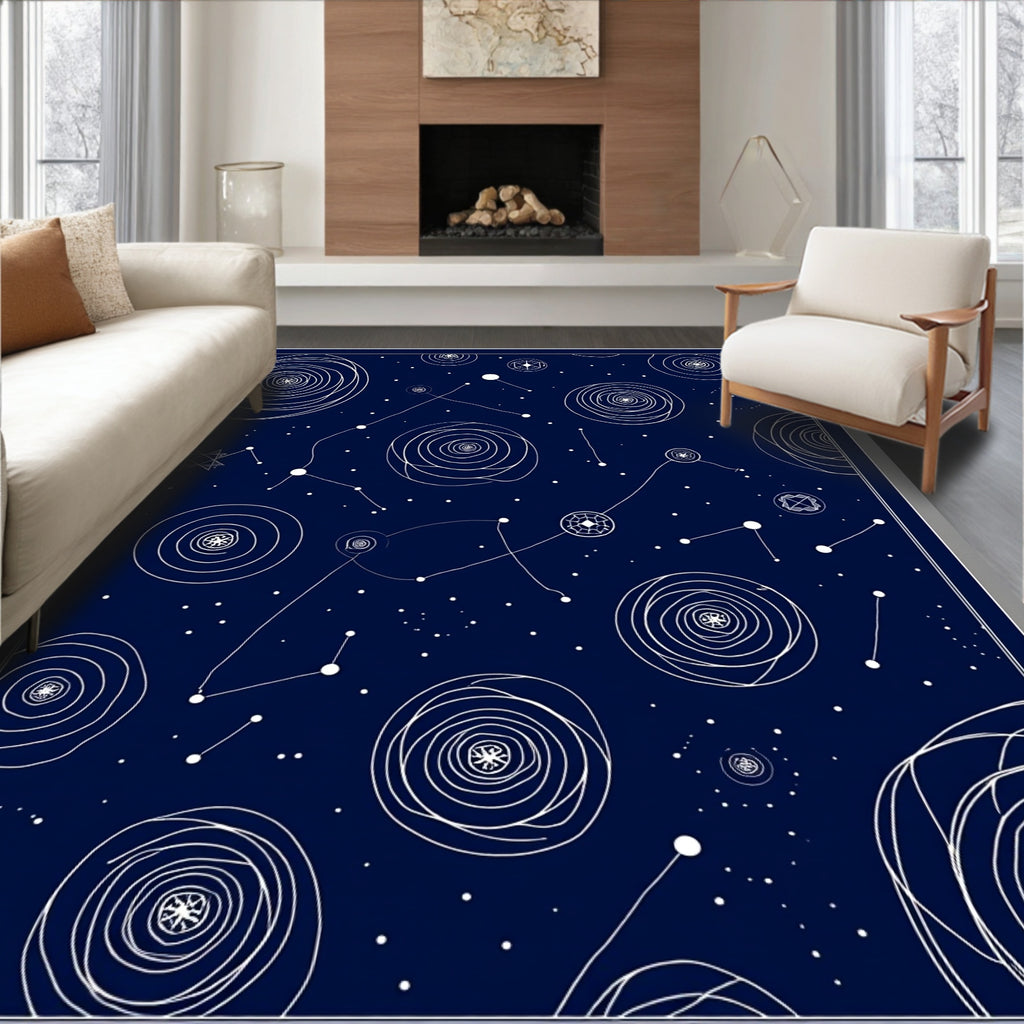 Cosmic Swirl Constellation Night Rug