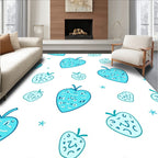 Aqua Berry Medley Repeating Pattern Rug