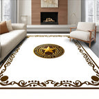 Ornate Gold Frame Star Medallion Rug