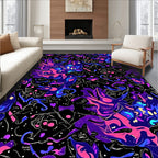 Abstract Purple Pink Swirl Nebula Rug