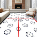 Blueberry Circle Graphic Repeat Rug
