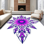 Vibrant Magenta Floral Medallion Rug
