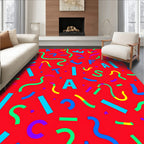 Retro Festive Alphabet Confetti Riot Rug