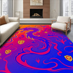 Fiery Purple Dragon Gradient Rug