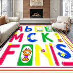 Colorful Alphabet Friends Playful Letters Rug