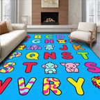 Cute Animal Alphabet Letter Rug
