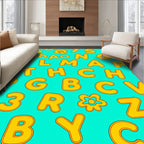 Golden Alphabet Kids Fun Rug