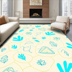Hand-drawn Camping Nature Sketch Rug