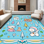 Whimsical Cute Animal Forest Woodland Rug