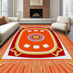 Vibrant Sunburst Geometric Medallion Rug
